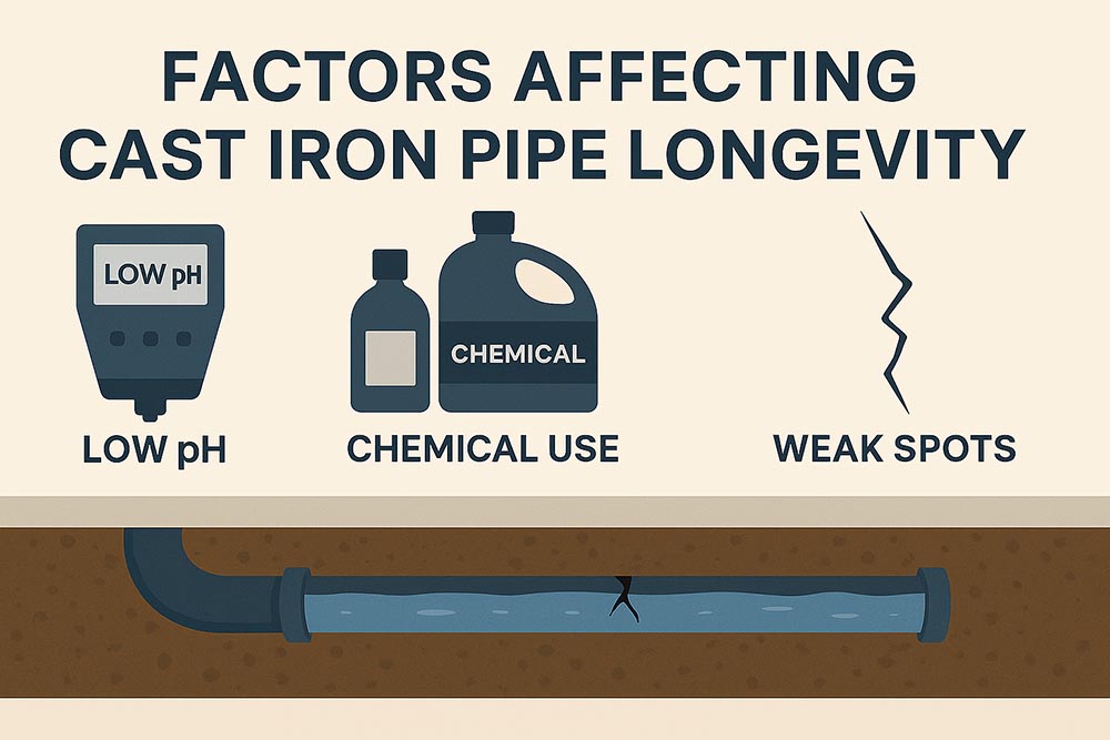 Factors Affecting Cast Iron Pipe Longevity Factors Affecting Cast Iron Pipe Longevity