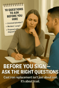 cast iron pipe replacement company