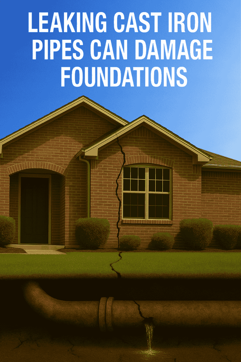 leaking cast iron pipes