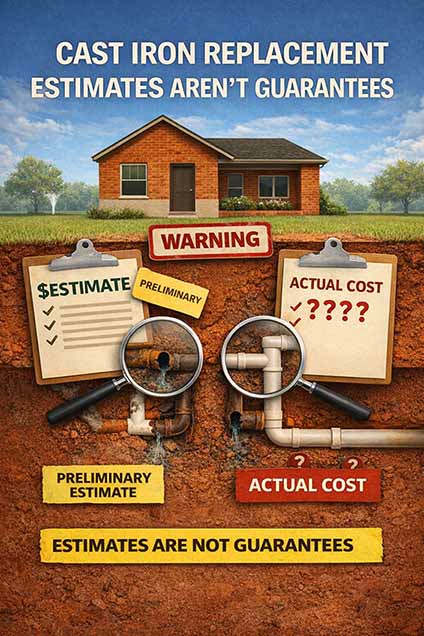 Cast Iron Replacement Estimates Aren’t Guarantees